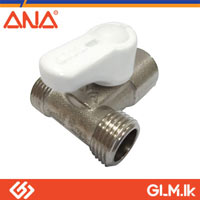 ANA BRASS 3 WAYS MINI BALL COCK VALVE M/F/M LONG THREAD 1/2