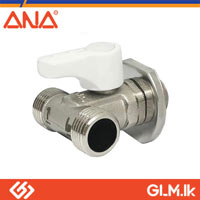 ANA BRASS 3 WAYS MINI BALL COCK VALVE M/M/M LONG THREAD 1/2