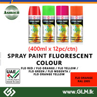 ASMACO Spray Paint Fluorescent Colouer 400ml FLO ORANGE (RAL2005)