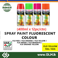ASMACO Spray Paint Fluorescent Colouer 400ml FLO YELLOW (RAL1026)