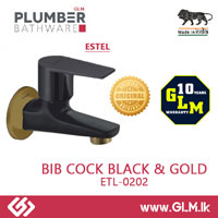 PLUMBER BRASS BIB COCK BLACK & GOLD 1/2