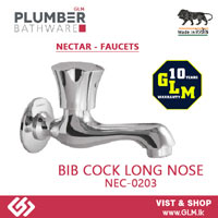 PLUMBER BATHWARE BRASS BIB COCK LONG NOSE  1/2