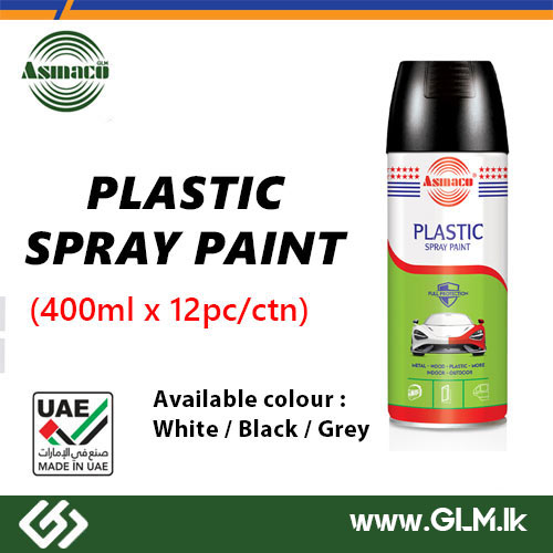 ASMACO Plastic Spray Paint White 400ml