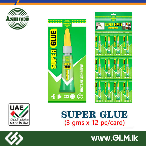 ASMACO SUPER GLUE (3G X 12 PC/CRAD)