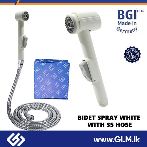 BIDET SPRAY WITH SS HOSE WHITE