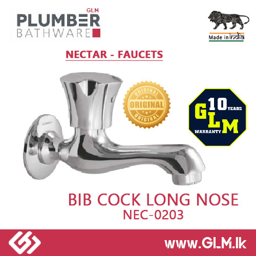 PLUMBER BATHWARE BRASS BIB COCK LONG NOSE  1/2