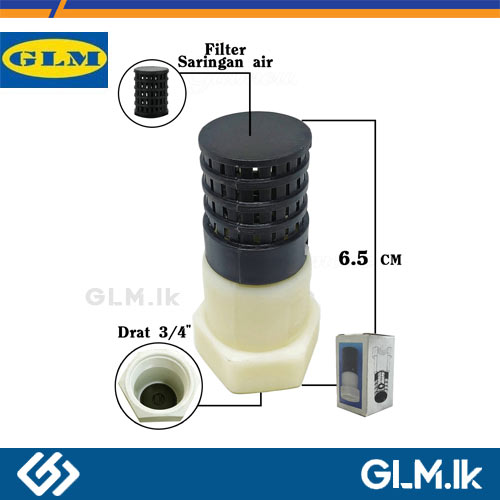 BLACK AND WHITE FOOT VALVE FOOT KLEP 3/4