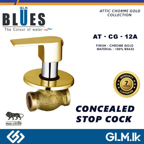 BLUES GOLD CHORM CCONCEALED STOP COCK  AT CG -12A   SIZE :-3/4