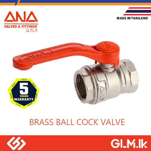 ANA BRASS BALL COCK VALVE FULL BORE 3/4