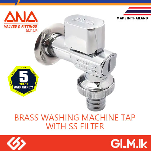 ANA BRASS WASHING MACHINE TAP WITH SS FILTER 1/2