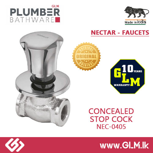 PLUMBER BATHWARE BRASS CONCEALED STOP COCK 1/2