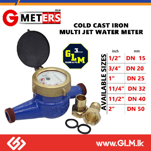G METERS  MULTI JET WATER FLOW  METER DN 25MM (1