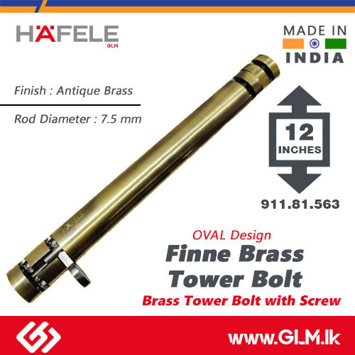 HAFELE BRASS TOWER BOLT OVAL 12