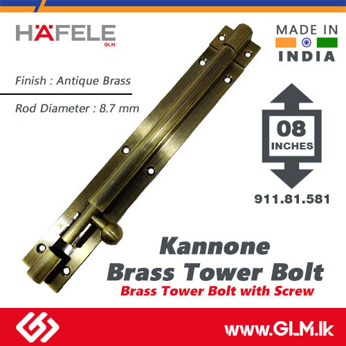 HAFELE BRASS TOWER BOLT ROUND 8
