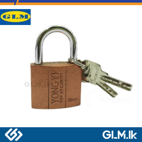 IRON PADLOCK WITH 3 COMPUTER KEYS 38MM