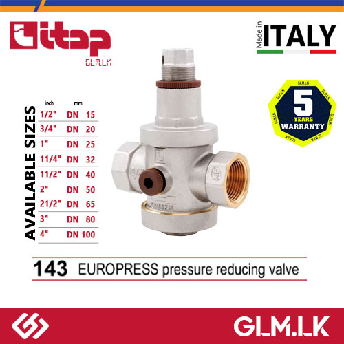 ITAP BRASS PRESSURE REDUCING VALVE ¾