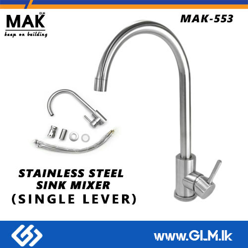 MAK-553 STAINLESS STEEL SINK MIXER ( SINGLE LEVER )
