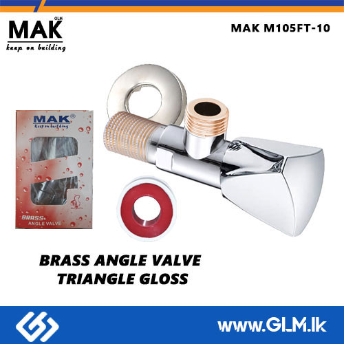MAK M105-10 BRASS ANGLE VALVE TRIANGLE CP GLOSS