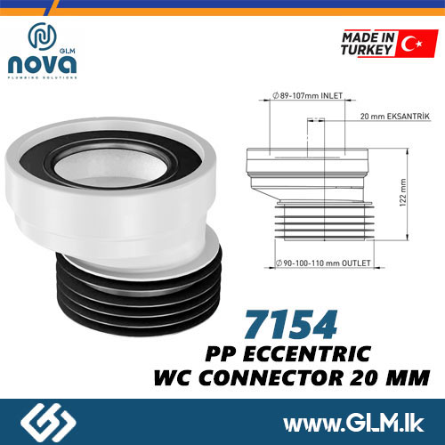 NOVA 7154 PP ECCENTRIC WC CONNECTOR 20 MM