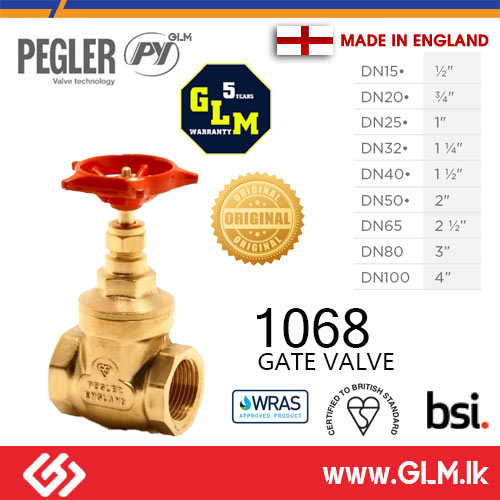 PEGLER 1068 GATE VALVE FORGED BRASS BODY – HEAVY DUTY   DN65 (2½