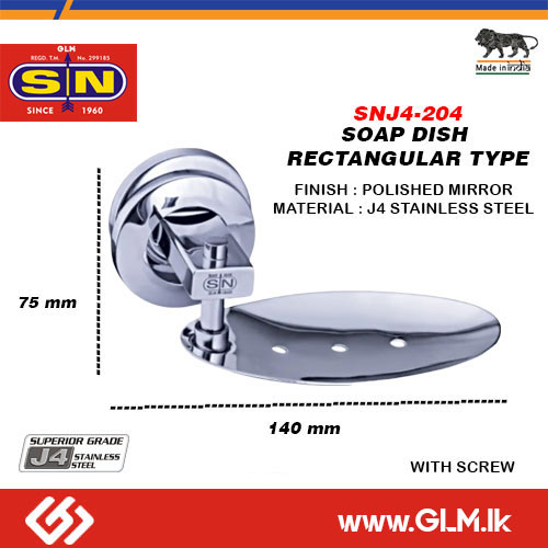 SN J4 204 SS SOAP DISH RECTANGLE
