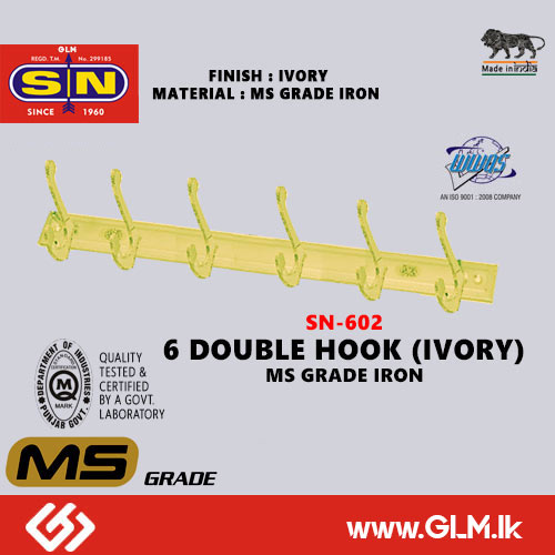 SN-602 IVORY 6 DOUBLE HOOK MS GRADE IRON