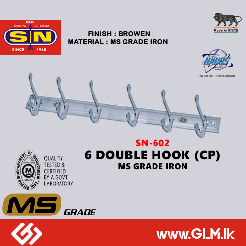 SN-602 CP 6 DOUBLE HOOK MS GRADE IRON