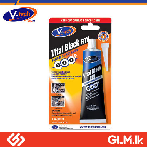 VTECH SILICONE GASKET MAKER BLACK RTV 85 G