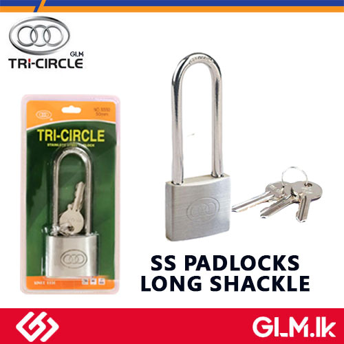 TRICIRCLE SS PADLOCKS LONG SHACKLE 1 1/2