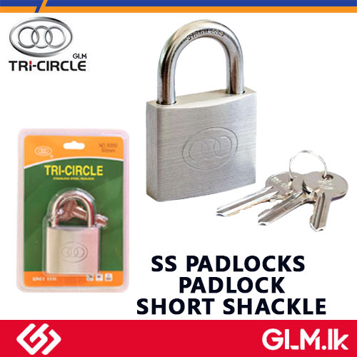 TRICIRCLE SS PADLOCKS SHORT SHACKLE 1 1/2