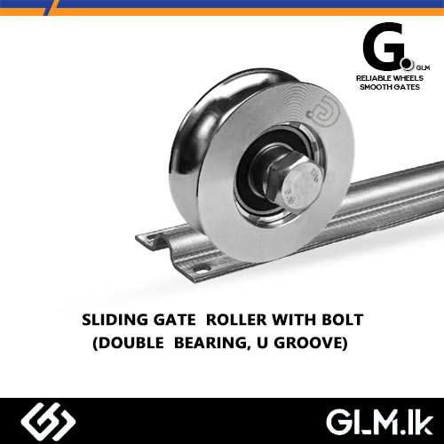 G. SLIDING GATE ROLLER WITH BOLT (DOUBLE BEARING, U GROOVE) 90 MM