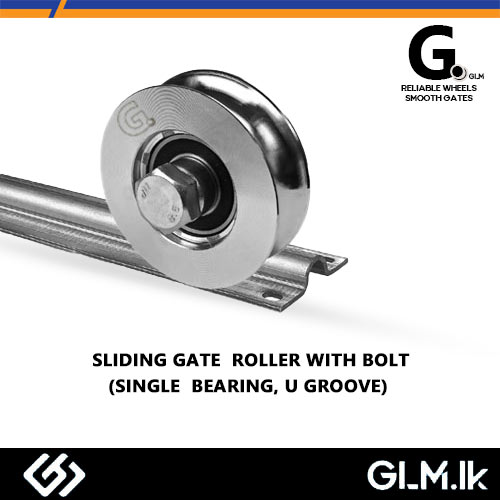 G. SLIDING GATE  ROLLER WITH BOLT (SINGLE  BEARING, U GROOVE) 60 MM