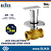 BLUES CONCEALED STOP COCK ART COLLECTION AR-12 SIZE 1/2
