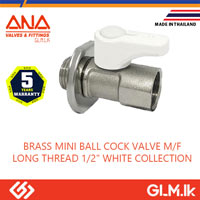 ANA BRASS MINI BALL COCK VALVE M/F LONG THREAD 1/2