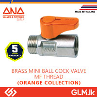 ANA BRASS MINI BALL COCK VALVE MF THREAD  1/2