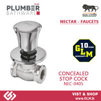 PLUMBER BATHWARE BRASS CONCEALED STOP COCK 1/2