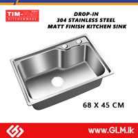 TIM-FLEX DROP-IN STAINLESS STEEL KITCHEN SINK  68 X 45 CM