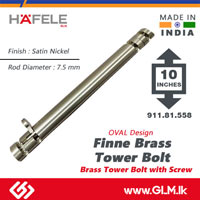 HAFELE BRASS TOWER BOLT OVAL 10