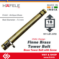 HAFELE BRASS TOWER BOLT OVAL 18