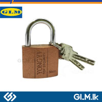 IRON PADLOCK WITH 3 COMPUTER KEYS 38MM