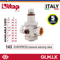 ITAP BRASS PRESSURE REDUCING VALVE  1½