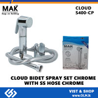 MAK CLOUD S400-CP  BIDET SPRAY SET CHROME WITH SS HOSE CHROME