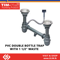 TIM-FLEX PVC DOUBLE BOTTLE TRAP WITH 1 1/2” WASTE