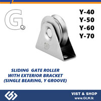 ELECTRO MILD STEEL ZINC PLATED SLIDING GATE WHEEL Y TYPE(GROOVE) SINGLE BEARING 60MM