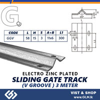 G. ELECTRO MILD STEEL ZINC PLATED SLIDING TRACK V TYPE(GROOVE) 3 METER