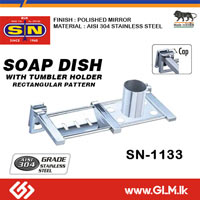 SN-1133 304 SOAP DISH WITH TUMBLER HOLDER