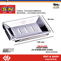 SN J4 205 SS SOAP DISH SQUARE