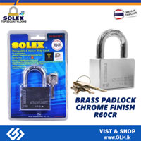 SOLEX PREMIUM HIGH SECURITY BRASS PADLOCK CHROME FINISH R60CR