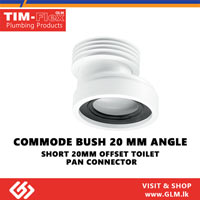 TIM COMMODE BUSH 20MM ANGLE (SHORT 20MM OFFSET TOILET PAN CONNECTOR)