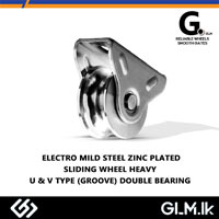 G. ELECTRO MILD STEEL ZINC PLATED SLIDING WHEEL HEAVY U&V TYPE(GROOVE) DOUBLE BEARING 70MM